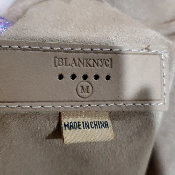 Blank NYC rose pink soft sueded cross zip moto crop jacket cowl neck - Picture 6 of 7